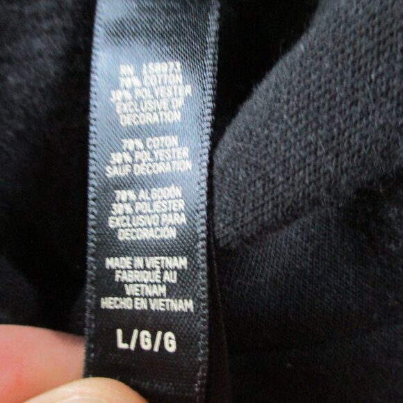 SKIMS Cotton Fleece Classic Pullover Hoodie Womens Large Onyx Black Relaxed NWT - Picture 8 of 9